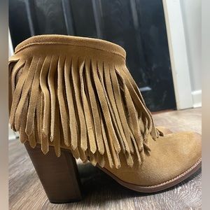 Frye fringe boots